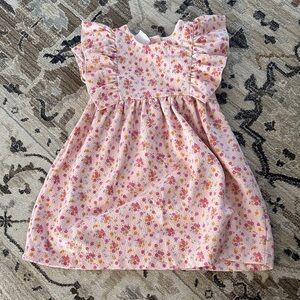 Zara Girls Floral Pink Dress size 2-3